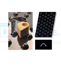 Stampo Flessibile Cm 60x40 Mini Semisfera All'Inverso Cm 2,6 In Silicone