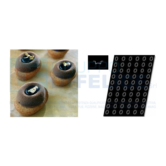 Stampo Mini Savarin Ovale In Silicone