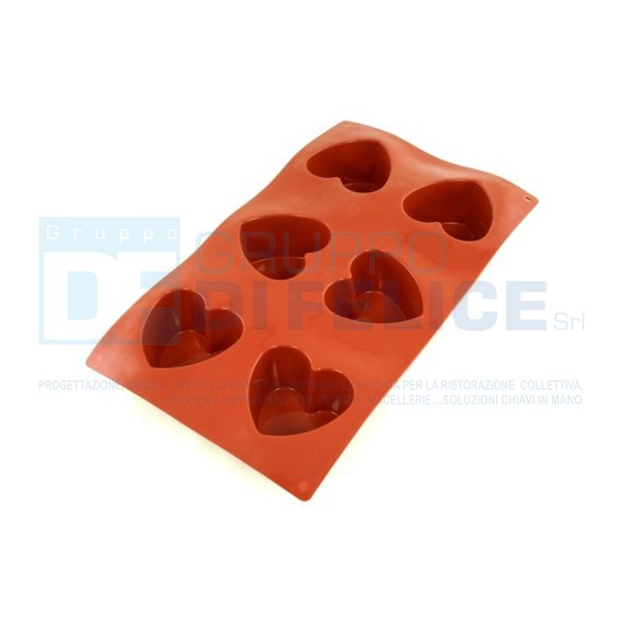 Flexipad Cuore 6 Imp. Cm 5,5x5 In Silicone