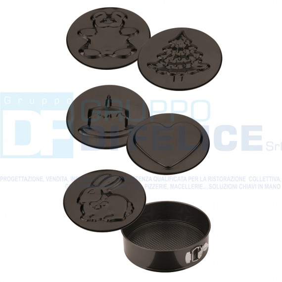 Stampo Apribile 6 Fondi Cm 26 Antiaderente