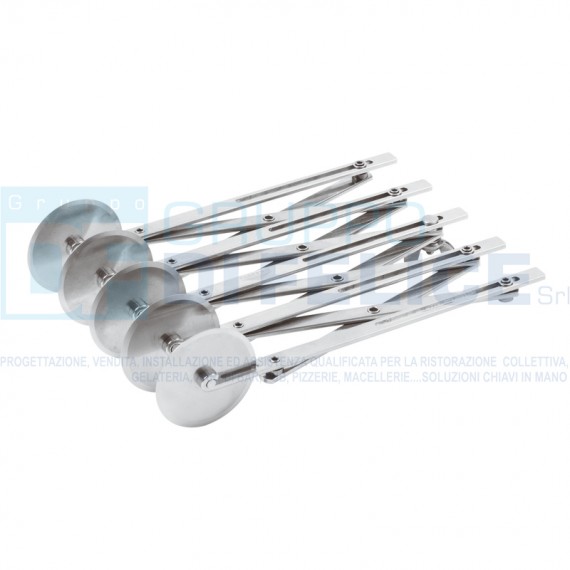 Rullo Taglia Pasta Estensibile A Lame Liscie In Acciaio Inox