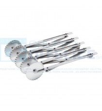 Rullo Taglia Pasta Estensibile A Lame Ondulate In Acciaio Inox