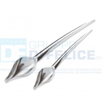 Set 2 Pz Cucchiai Per Decorazione Inox Con Manico Legno