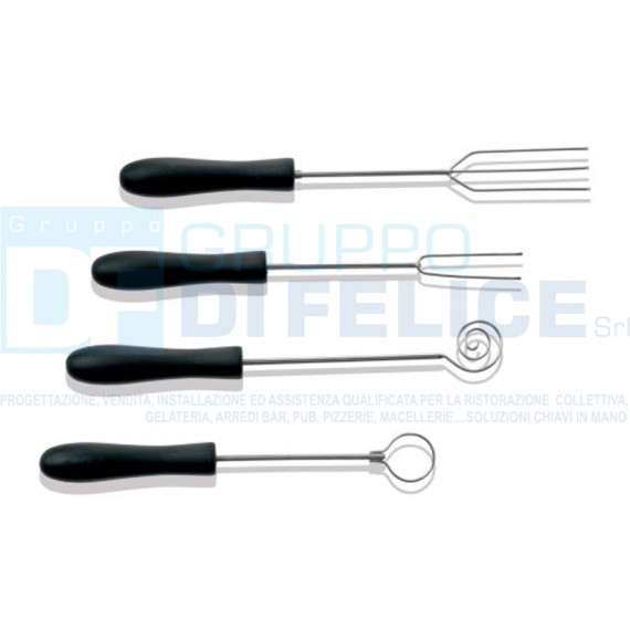 Set 4 Pz Forchettine Per Pralineria In Acciaio inox