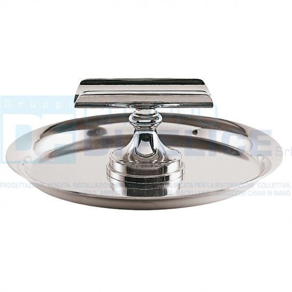 Portasigaro Con Piattino Cm 14,5 In Acciaio Inox