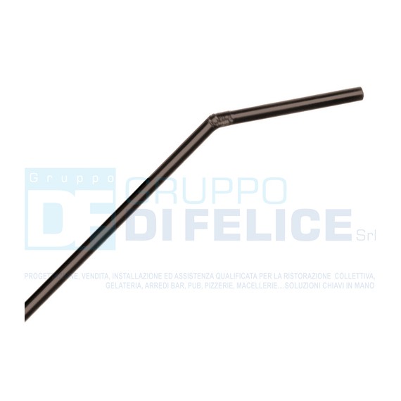 Cannuccia Flessibile Cm 24 Nero Conf. 250 Pz