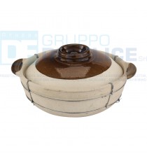 Casseruola Con Coperchio 2 Maniglie In Terracotta