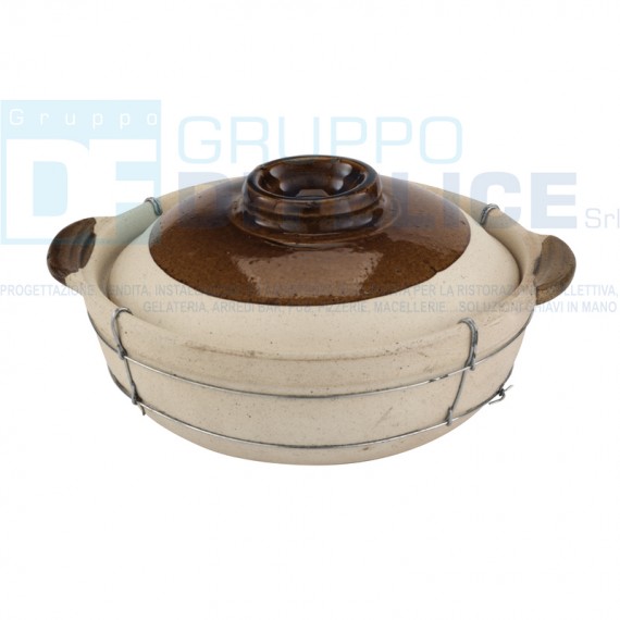 Casseruola Con Coperchio 2 Maniglie In Terracotta