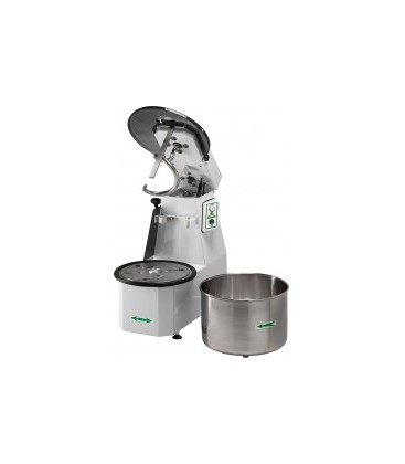 IMPASTATRICE A SPIRALE CON TESTA SOLLEVABILE E VASCA ESTRAIBILE mod. 25/CNS trifase