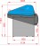 Espositore refrigerato orizzontale per pesce angolo aperto a 45° mod NETTUNO/A45A