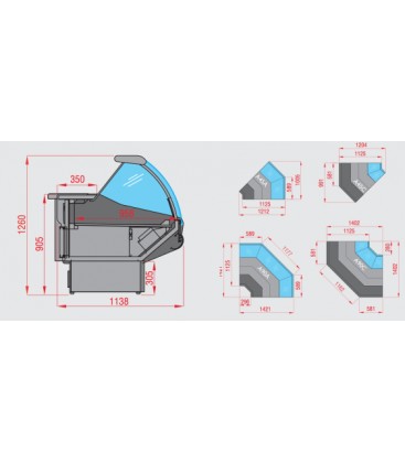 Espositore refrigerato orizzontale ventilato mod PANAREA