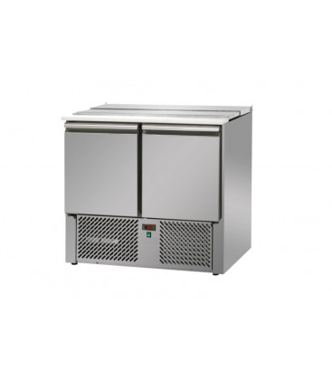 Saladette 2 porte con coperchio in acciaio inox mod SL02EKO