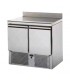 Saladette 2 porte con piano e alzatina in acciaio inox mod SL02AL
