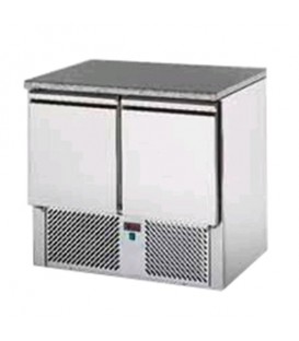 Saladette 2 porte con porta a sinistra e cassettiera a destra con piano in granito mod SL02GR/C2SLDX