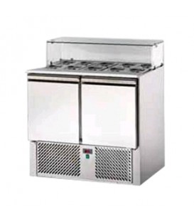 Saladette 2 porte con vetro piatto mod SL02VD