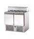 Saladette 2 porte con vetro curvo mod SL02VC