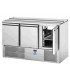 Saladette 3 porte con coperchio in acciaio inox mod SL03EKO