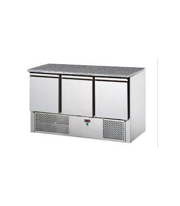 Saladette 3 porte con piano in granito mod SL03GR