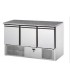 Saladette 3 porte con cassettiera al centro e piano in granito mod SL03GR/C2SLCE