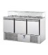 Saladette 3 porte con vetro curvo mod SL03VC