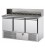 Saladette 3 porte con piano in granito e alzata in acciaio inox, predisposta per 8 vaschette GN1/6 mod SL03AI