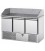 Saladette 3 porte con piano e alzata in granito mod SL03PZ