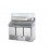 Saladette 3 porte con piano e alzata in granito e vetrina refrigerata mod SL03PZVR4