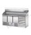 Saladette 3 porte con cassettiera centrale, 6 cassetti e piano in granito con vetrina refrigerata mod SL03C6VR4/C2SLCE