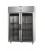 Armadio refrigerato 1200 monoblocco acciaio inox a temp. normale 0/+10° C, 2 porte in vetro, 1 luce neon mod AF12EKOMTNPV