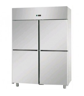 Armadio refrigerato 1200 monoblocco in acciaio inox a bassa temperatura -18/-22° C con 4 sportelli mod A412EKOMBT