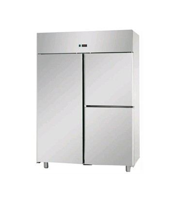 Armadio statico 1200 in acciaio inox a temperatura normale con 1 porta e 2 sportelli mod A312EKOES