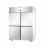 Armadio refrigerato GN2/1 monoblocco in acciaio inox a bassa temperatura -18/-22° C con 4 sportelli mod A414EKOMBT