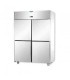 Armadio refrigerato GN2/1 monoblocco in acciaio inox a bassa temperatura con 4 sportelli mod A414EKOMBT