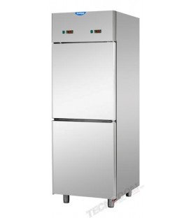 Armadio combinato refrigerato GN2/1 in acciaio inox a doppia temperatura (temp. Normale + temp. Normale) 2 sportelli mod A207EKO