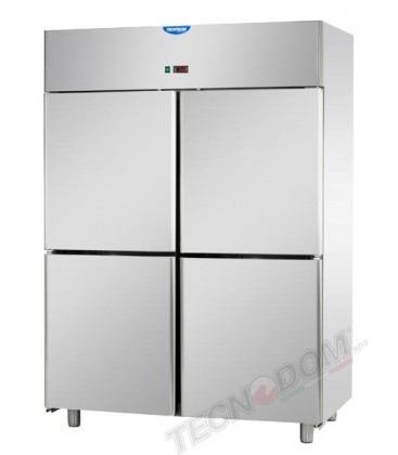 Armadio refrigerato 600x400 monoblocco in acciaio inox a bassa temperatura -18/-22° C per pasticceria con 4 sportelli mod A414EK