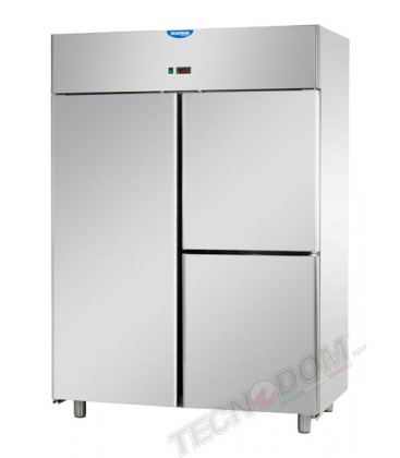Armadio refrigerato 600x400 monoblocco acciaio inox a bassa temperatura -18/-22° C per pasticceria 1 porta e 2 sportelli mod A31