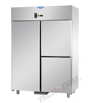 Armadio statico GN2/1 in acciaio inox a temperatura normale con 1 porta e 2 sportelli mod A314EKOES