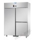 Armadio statico GN2/1 in acciaio inox a temperatura normale con 1 porta, 2 sportelli e allestimento carne mod A314EKOESAC