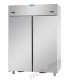 Armadio combinato refrigerato GN2/1 acciaio inox a doppia temperatura (temp.normale + temp. normale) con 2 porte mod AF14EKOPP