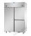 Armadio refrigerato in acciaio inox a doppia temperatura (temp.normale + temp. normale) 0/+10 °C + 0/+10° C con 1 porta e 2 spor