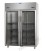 Armadio combinato refrigerato GN2/1 in acciaio inox (temp.normale + temp. normale) 2 porte in vetro 2 luci neon mod AF14EKOPPPV