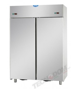 Armadio combinato refrigerato in acciaio inox a doppia temperatura (bassa temp. + bassa temp.) con 2 porte mod AF14EKONN