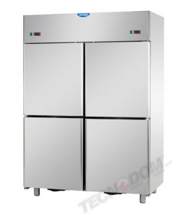 Armadio refrigerato in acciaio inox a doppia temperatura (bassa temp. + bassa temp.-18/-22° C + -18/-22° C) con 4 sportelli mod 