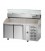 Tavolo refrigerato pizza GN1/1 con 2 porte e piano in granito e vetrina refrigerata 6xGN1/3 mod PZ02EKOGN+VR3160VD