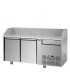 Tavolo refrigerato pizza GN1/1 con 2 porte, un cassetto neutro  e piano in granito mod PZ02EKOC1