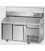 Tavolo refrigerato pizza GN1/1 con 2 porte, un cassetto neutro  e piano in granito e vetrina refrigerata mod PZ02EKOC1+VR3160VD