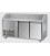 Tavolo refrigerato pizza GN1/1 con 2 porte, gruppo motore a sinistra e piano in granito mod PZ02EKOGNSX