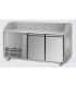 Tavolo refrigerato pizza GN1/1 con 2 porte, gruppo motore a sinistra e piano in granito mod PZ02EKOGNSX